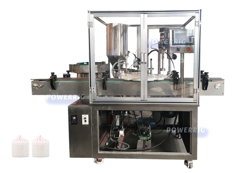 Gel Balm Glass Bottle Filling Capping Machine ( Speed 30-40 bottles per minute )